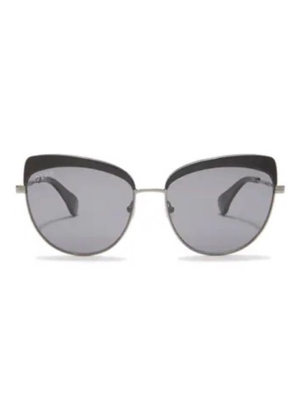 DIFF Izzy Sunglasses Polarized Cateye Black Frame Grey Lens NWT